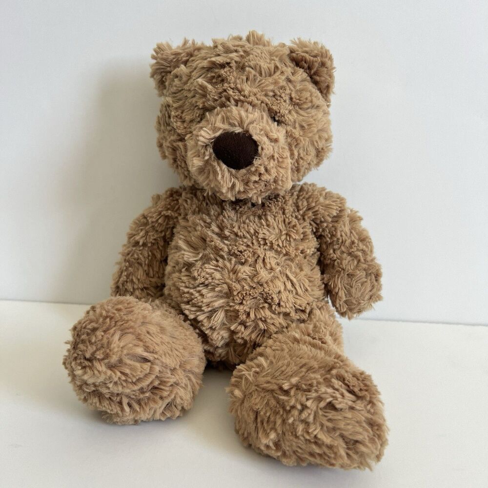 Jellycat London Bumbly Bear Plush Brown Teddy Stuffed Animal Medium 12"